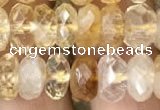 CRB3013 15.5 inches 6*10mm faceted rondelle citrine beads
