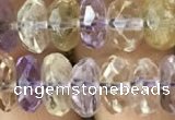 CRB3020 15.5 inches 5*9mm faceted rondelle ametrine beads