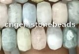 CRB3025 15.5 inches 6*9mm faceted rondelle morganite beads
