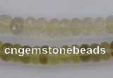 CRB303 15.5 inches 5*8mm - 10*14mm faceted rondelle lemon quartz beads