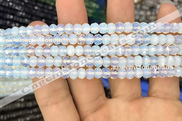 CRB3030 15.5 inches 6*8mm faceted rondelle opal beads wholesale