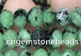 CRB3037 15.5 inches 5*8mm faceted rondelle ruby zoisite beads