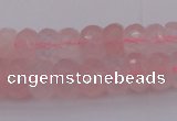 CRB304 15.5 inches 5*8mm - 10*14mm faceted rondelle rose quartz beads