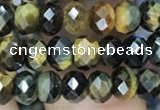 CRB3046 15.5 inches 4*6mm faceted rondelle mixed tiger eye beads