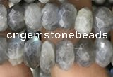 CRB3049 15.5 inches 5*8mm faceted rondelle labradorite beads