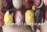 CRB3055 15.5 inches 6*10mm faceted rondelle mookaite beads