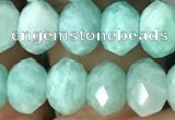 CRB3072 15.5 inches 5*8mm faceted rondelle amazonite gemstone beads