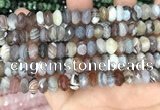 CRB3074 5*8mm - 4*9mm faceted rondelle Botswana agate beads