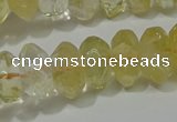 CRB308 15.5 inches 8*12mm faceted rondelle citrine gemstone beads