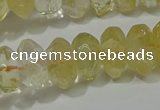 CRB308 15.5 inches 8*12mm faceted rondelle citrine gemstone beads