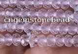 CRB3100 15.5 inches 2*3mm faceted rondelle tiny white crystal beads