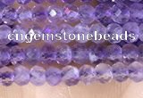 CRB3102 15.5 inches 2*3mm faceted rondelle tiny light amethyst beads