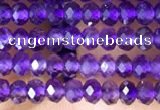 CRB3103 15.5 inches 2*3mm faceted rondelle tiny amethyst beads