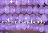 CRB3104 15.5 inches 2*3mm faceted rondelle tiny lavender amethyst beads