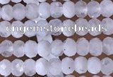 CRB3106 15.5 inches 2*3mm faceted rondelle tiny white moonstone beads