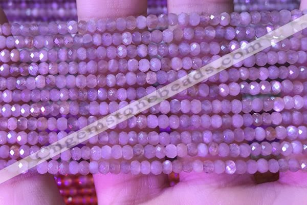 CRB3107 15.5 inches 2*3mm faceted rondelle tiny moonstone beads