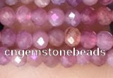 CRB3111 15.5 inches 2*3mm faceted rondelle tiny ruby gemstone beads