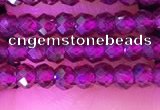 CRB3112 15.5 inches 2*3mm faceted rondelle tiny garnet beads