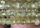 CRB3115 15.5 inches 2*3mm faceted rondelle tiny peridot beads