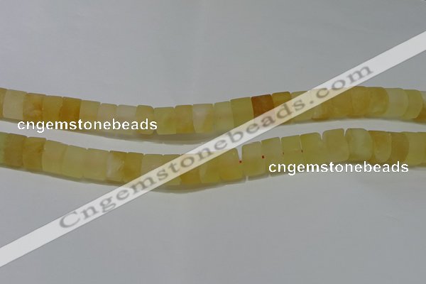 CRB312 15.5 inches 8*12mm tyre matte citrine gemstone beads wholesale