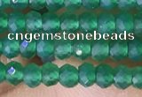 CRB3127 15.5 inches 2*3mm faceted rondelle tiny green agate beads