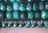 CRB3128 15.5 inches 2*3mm faceted rondelle tiny malachite beads