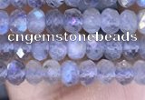 CRB3144 15.5 inches 2.5*4mm faceted rondelle tiny labradorite beads