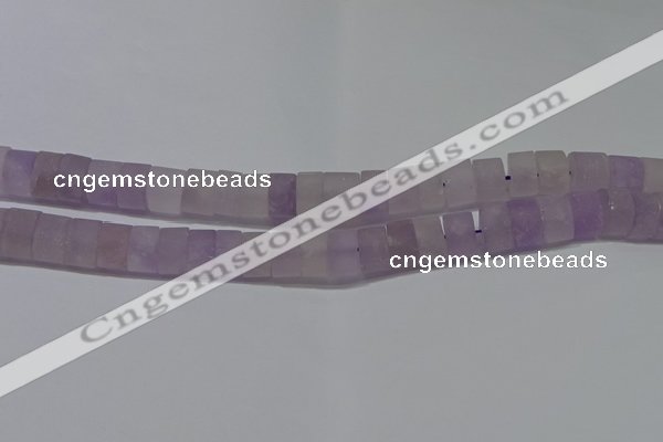 CRB315 15.5 inches 8*12mm tyre matte amethyst gemstone beads