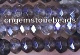 CRB3152 15.5 inches 2.5*4mm faceted rondelle tiny smoky quartz beads