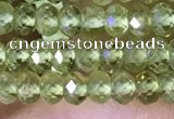 CRB3156 15.5 inches 2.5*4mm faceted rondelle tiny peridot beads