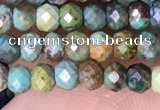 CRB3168 15.5 inches 2.5*4mm faceted rondelle tiny turquoise beads