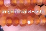 CRB3170 15.5 inches 2.5*4mm faceted rondelle tiny red agate beads