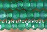 CRB3171 15.5 inches 2.5*4mm faceted rondelle tiny green agate beads