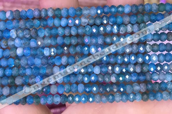 CRB3174 15.5 inches 2.5*4mm faceted rondelle tiny apatite beads