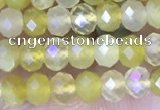 CRB3178 15.5 inches 2.5*4mm faceted rondelle tiny yellow opal beads