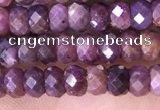 CRB3187 15.5 inches 3*5mm faceted rondelle tiny ruby gemstone beads