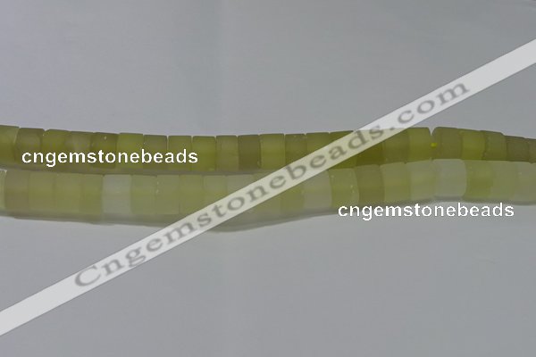 CRB319 15.5 inches 8*12mm tyre matte lemon quartz gemstone beads