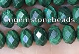 CRB3193 15.5 inches 4*6mm faceted rondelle tiny malachite beads