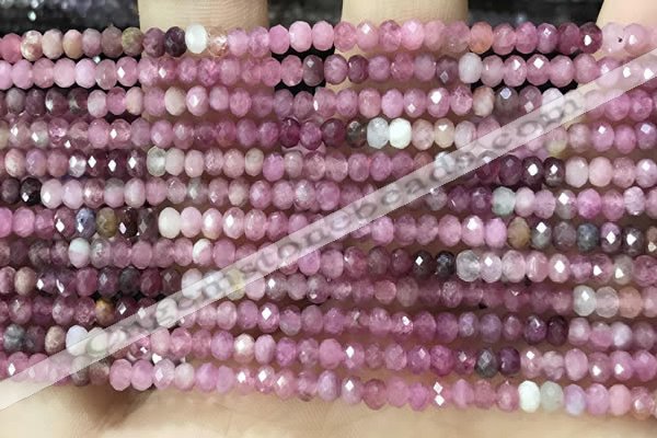 CRB3201 15.5 inches 2*3.5mm faceted rondelle tourmaline beads