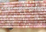 CRB3202 15.5 inches 2.5*4mm faceted rondelle pink opal beads