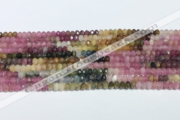 CRB3204 15.5 inches 2.5*3.5mm faceted rondelle tourmaline beads