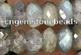 CRB3213 15.5 inches 5*10mm faceted rondelle labradorite beads