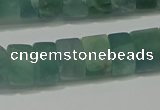 CRB322 15.5 inches 8*12mm tyre matte fluorite gemstone beads