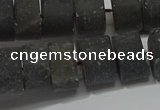 CRB323 15.5 inches 8*12mm tyre matte smoky quartz gemstone beads