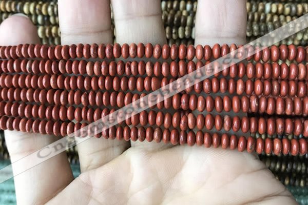 CRB4014 15.5 inches 2.5*4.5mm rondelle red jasper beads wholesale