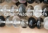 CRB4033 15.5 inches 4*6mm rondelle black watermelon beads wholesale