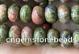 CRB4037 15.5 inches 4*6mm rondelle unakite beads wholesale