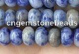 CRB4046 15.5 inches 4*6mm rondelle blue spot stone beads