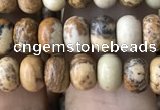 CRB4051 15.5 inches 4*6mm rondelle picture jasper beads wholesale