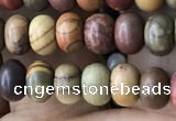 CRB4053 15.5 inches 4*6mm rondelle picasso jasper beads wholesale